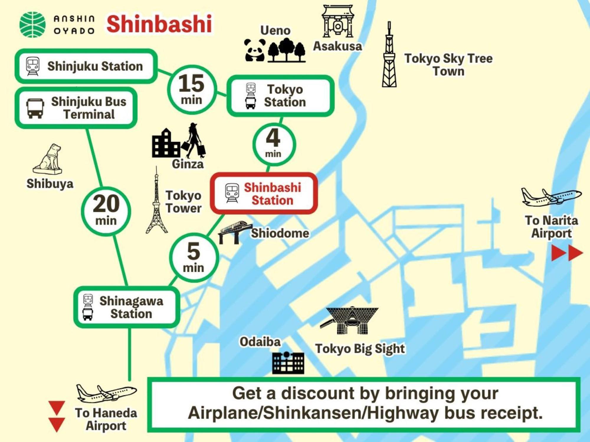 Anshin Oyado Shinbashi Ekimaeten Tóquio Exterior foto